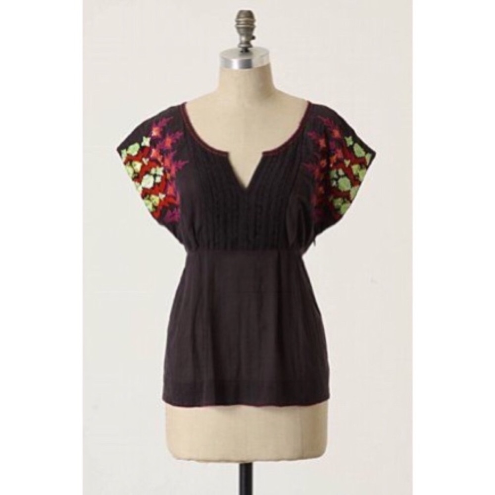 Anthropologie Floreat Crystalized Threads Blouse